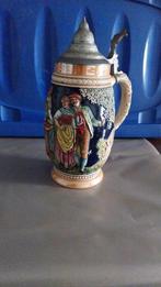 Oude Bierpul met Tinnen Deksel, Antiek en Kunst, Antiek | Keramiek en Aardewerk, Ophalen of Verzenden