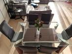 Complete Eettafel met 6 Stoelen, Huis en Inrichting, Tafels | Eettafels, Gebruikt, 100 tot 150 cm, Ophalen of Verzenden, Vijf personen of meer