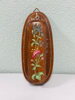 Vintage handgeschilderd houten borstelsetje – wandborstel, Antiek en Kunst, Ophalen of Verzenden