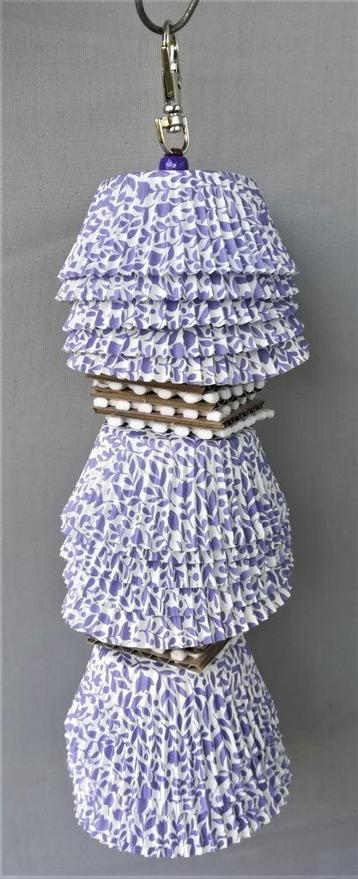 vogelspeeltje: cupcake lamp met bel (lila) beschikbaar voor biedingen
