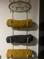 Antieke handdoekenrek, Huis en Inrichting, Ophalen, Gebruikt, Beige, Handdoekenrek