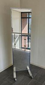 Passpiegel met aan beide kanten spiegel, verrijdbaar + rem, Ophalen, Zo goed als nieuw, 150 tot 200 cm, Rechthoekig