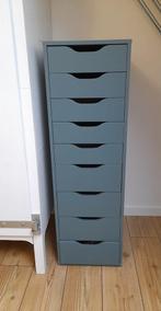 Ladekast Alex Ikea, donkerblauw, Ophalen, Minder dan 50 cm, 5 laden of meer, 100 tot 150 cm