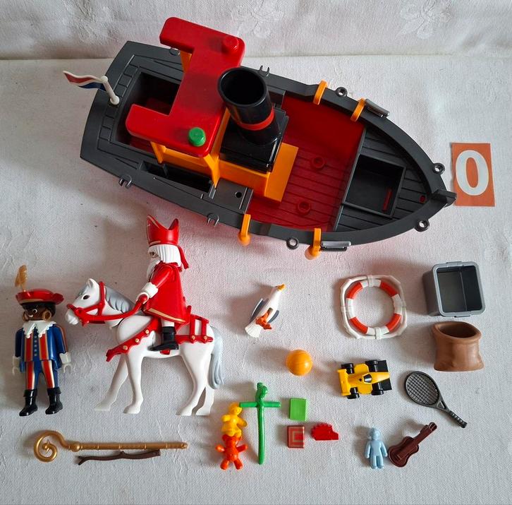 Playmobil 5206 Stoomboot Pakjesboot Sinterklaas Compleet, Kinderen en Baby's, Speelgoed | Playmobil, Zo goed als nieuw, Ophalen of Verzenden