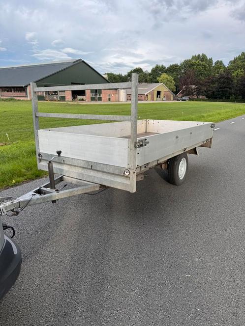 Plateau aanhanger enkelas 750kg L3.00m B1.50m, Auto diversen, Aanhangers en Bagagewagens, Zo goed als nieuw, Ophalen of Verzenden