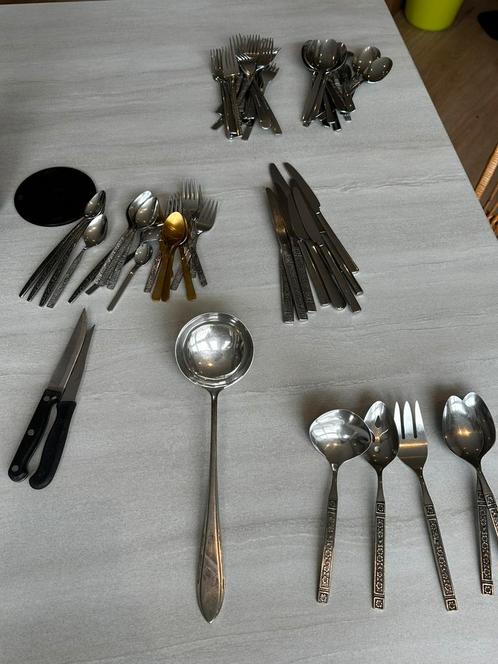 Stainless steel bestek zilver, Huis en Inrichting, Keuken | Bestek, Gebruikt, Zilver, Ophalen of Verzenden