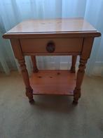 Houten nachtkastje met lade - Grange, Huis en Inrichting, Minder dan 55 cm, Gebruikt, Vierkant, Landelijk