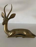 Hollywood regency zware grote messing antilope, Ophalen of Verzenden, Koper