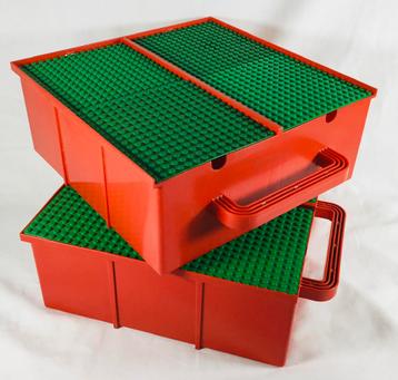 Lego 2 vintage opbergdozen boxen met handvat beschikbaar voor biedingen