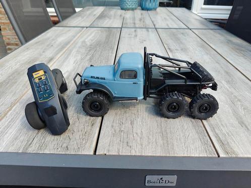 FMS Atlas 6x6 mini crawler 1:18, Hobby en Vrije tijd, Modelbouw | Radiografisch | Auto's, Zo goed als nieuw, Auto offroad, Elektro