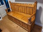 Antiek kerkbankje met opbergruimte., Antiek en Kunst, Antiek | Meubels | Stoelen en Banken, Ophalen of Verzenden