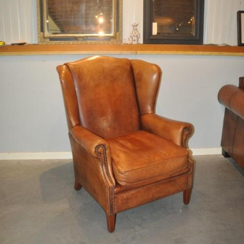 Bendic Wing in schapenleer, Huis en Inrichting, Fauteuils, Gebruikt, Leer, Ophalen