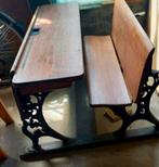 Prachtig antiek brocante houten schoolbankje / lessenaar, Antiek en Kunst, Ophalen