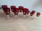 Vintage luminarc arcoroc wijnglas ruby rood, Ophalen of Verzenden, Zo goed als nieuw, Overige typen