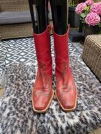Western laarsjes reptiellook leer rood Mt 39, Ophalen of Verzenden, Zo goed als nieuw, Rood
