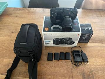 Blackmagic pocket cinema 4K + lens en extra accu’s  beschikbaar voor biedingen
