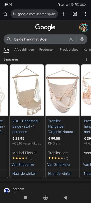 Beige Hangmat Stoelen - Set van 12 beschikbaar voor biedingen