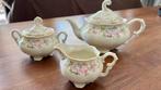 3 delig porseleinen bloemrijk theeservies. Vintage, Antiek en Kunst, Ophalen of Verzenden