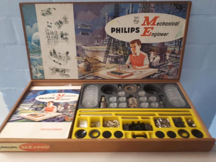 Philips Mechanical Engineer ME1200 bouwdoos - vintage 1965, Antiek en Kunst, Antiek | Speelgoed, Ophalen of Verzenden