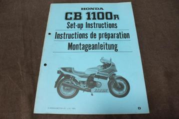 Honda CB1100R 1983 set up instructions  manual beschikbaar voor biedingen