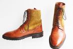 Rijgboots leer - stof van Carlos Santos in 8.5 = maat 42.5, Kleding | Heren, Schoenen, Bruin, Boots, Ophalen of Verzenden, Zo goed als nieuw