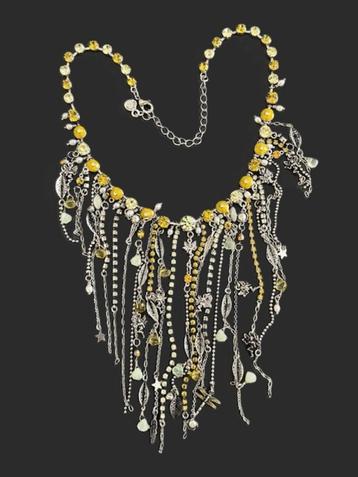 PILGRIM DANISH DESIGN watervalketting zilverkleur geel groen beschikbaar voor biedingen