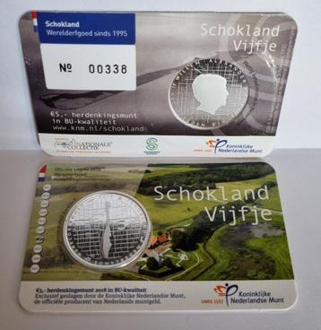 5 Euro Coincard 2018 - Schokland Vijfje - BU kwaliteit beschikbaar voor biedingen