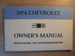 1974 Chevrolet. First edition, original Owner's Manual., Ophalen of Verzenden