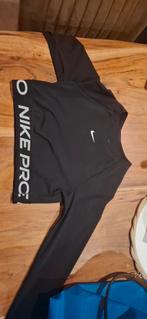 Nike Pro Trainingsshirt - Lange Mouw, Zwart, Nike, Ophalen of Verzenden, Zo goed als nieuw