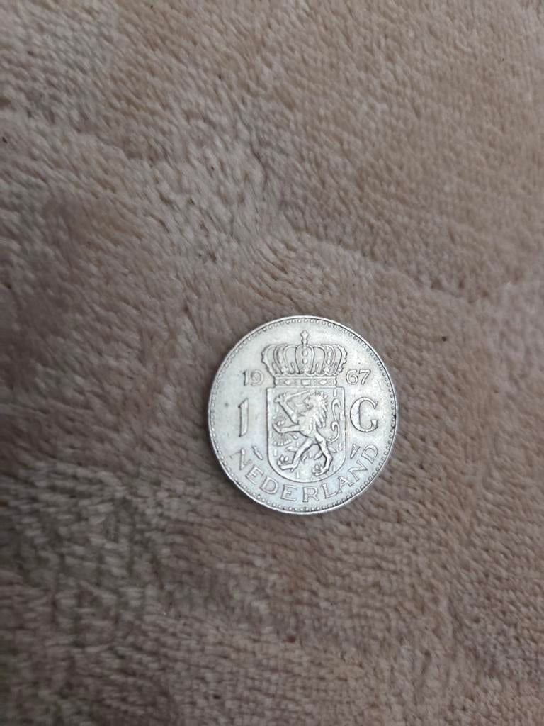 1 Gulden 1967 -, Postzegels en Munten, Munten | Nederland, 1 gulden, Koningin Juliana, Zilver, Ophalen of Verzenden