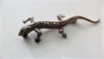 Zilveren broche hagedis salamander met markasieten (7540-427, Ophalen, Zo goed als nieuw, Zilver, Zilver