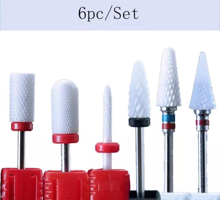 6 stks/set keramische bits voor nagelfrees. Nagelstyliste., Sieraden, Tassen en Uiterlijk, Uiterlijk | Cosmetica en Make-up, Nieuw
