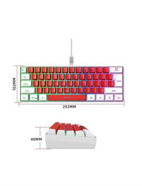 HXSJ V700 game toetsenbord, Computers en Software, Toetsenborden, Zo goed als nieuw, Ophalen of Verzenden