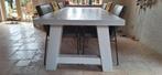 Witte eettafel, Huis en Inrichting, Tafels | Eettafels, Ophalen, Gebruikt, Zie foto's, Eikenhout
