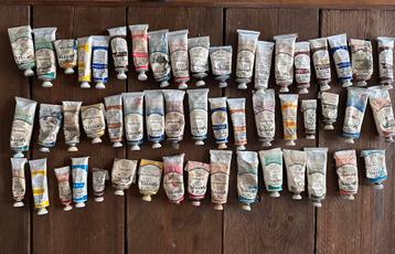 Alkydverf, 50 gebruikte tubes van Griffin  Winsor&Newton beschikbaar voor biedingen