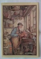 Anton Pieck. Prent "de Koperslager."16,5 X 11,5 cm, Ophalen of Verzenden