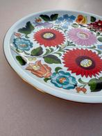 Handgeschilderd Kalocsa wandbord bloemen vintage, Ophalen of Verzenden