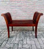 Koloniaal mahoniehouten bankje, stijlvol & stevig, Ophalen, Hout