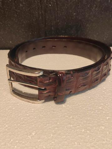 Paolo Vitale  Croco Belt Brown size 90 uniek exemplaar beschikbaar voor biedingen