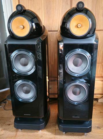 B&W 802 D2 Diamond Black Gloss high end speakers, topstaat beschikbaar voor biedingen