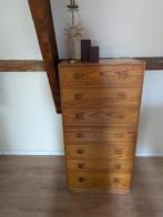 Vintage Deense Ladekast (School papieren kast), Huis en Inrichting, Kasten | Ladekasten, Ophalen, Gebruikt, 5 laden of meer, 100 tot 150 cm