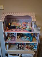 Poppenhuis met inrichting, Kinderen en Baby's, Speelgoed | Poppenhuizen, Ophalen, Gebruikt, Poppenhuis