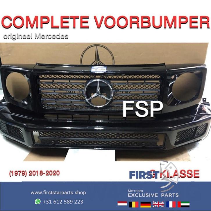 W463 G KLASSE AMG VOORBUMPER ZWART origineel Mercedes AMG 63, Auto-onderdelen, Carrosserie en Plaatwerk, Bumper, Mercedes-Benz