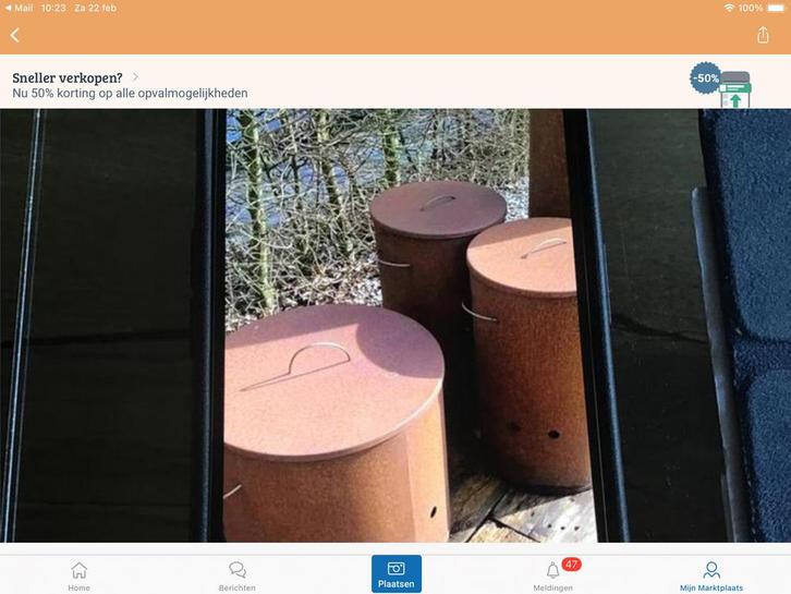 “CM2l CORTENSTAAL NIEUWE VUURTON 2 MATEN, Tuin en Terras, Vuurkorven, Ophalen of Verzenden