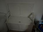 Gratis houten bank met opbergruimte, Ophalen, Minder dan 50 cm, Gebruikt, Met klep(pen)