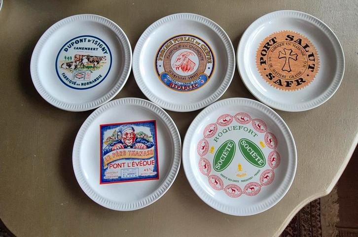 Vintage kaasbordjes St. Armand France, fromages de France., Antiek en Kunst, Antiek | Servies los, Ophalen of Verzenden