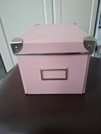 Roze opbergdoos met metalen details, Ophalen, Minder dan 50 cm, Metaal, Minder dan 50 cm