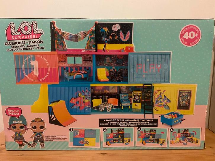 LOL Surprise! Clubhouse Poppenhuis, Kinderen en Baby's, Speelgoed | Poppenhuizen, Zo goed als nieuw, Poppenhuis, Ophalen