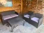 Loungeset antraciet 4 persoons, Tuin en Terras, Ophalen, Loungeset, Overige materialen, 4 zitplaatsen