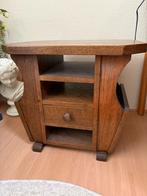 Houten bijzettafel met lade en tijdschriftenrek, Huis en Inrichting, Tafels | Bijzettafels, Gebruikt, 55 tot 75 cm, Rechthoekig